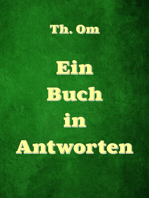 cover image of Ein Buch in Antworten